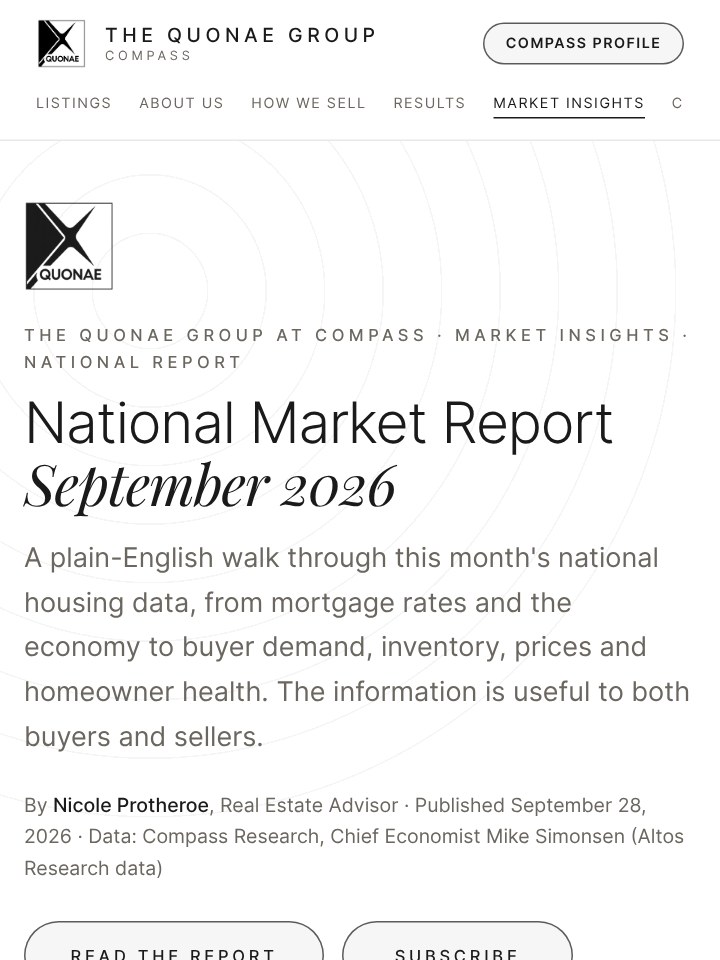 The QUONAE Brief, Issue 06: National Market Report, September 2026 (preview of the article)